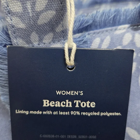 Roller Rabbit x Target Set - Blue Canvas Tote Bag & Floral Vines Beach Towel - Picture 15 of 15